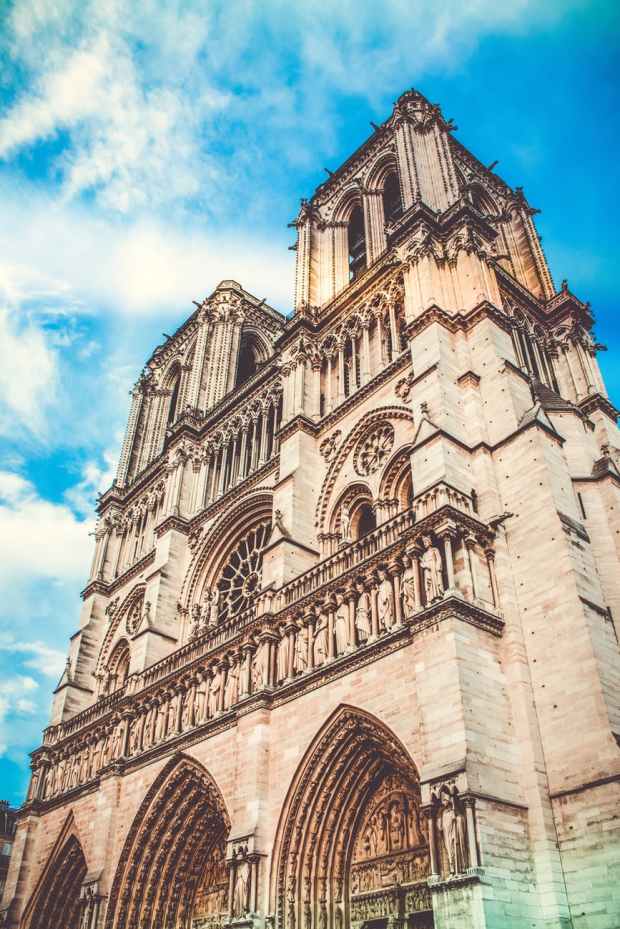 low angle photography of notre dame