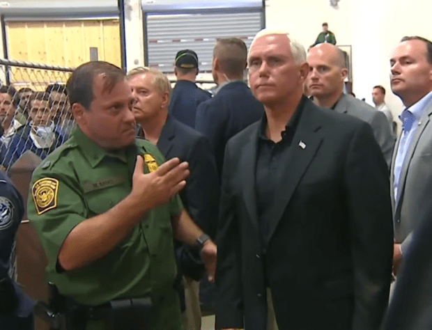 Mike Pence+Migrant+Concentration Camp+McAllen+Texas+Lindsey Graham+Body Language+Body Language Expert+Emotional Intelligence+Nonverbal+Speaker+Keynote+Consultant+Los Angeles+Las Vegas+California+NYC+46c