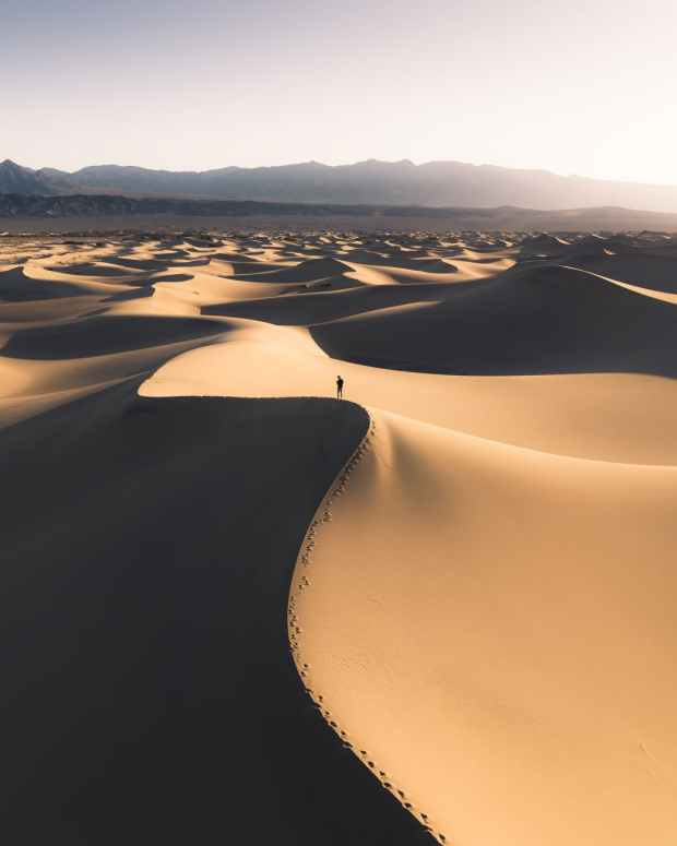 person in desert