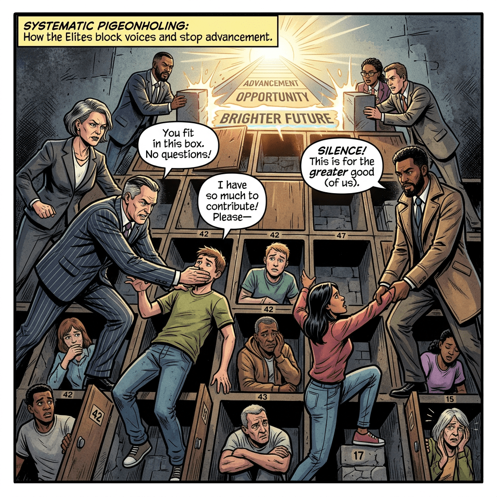 Elites pigeonholing people, blocking their voices and advancement