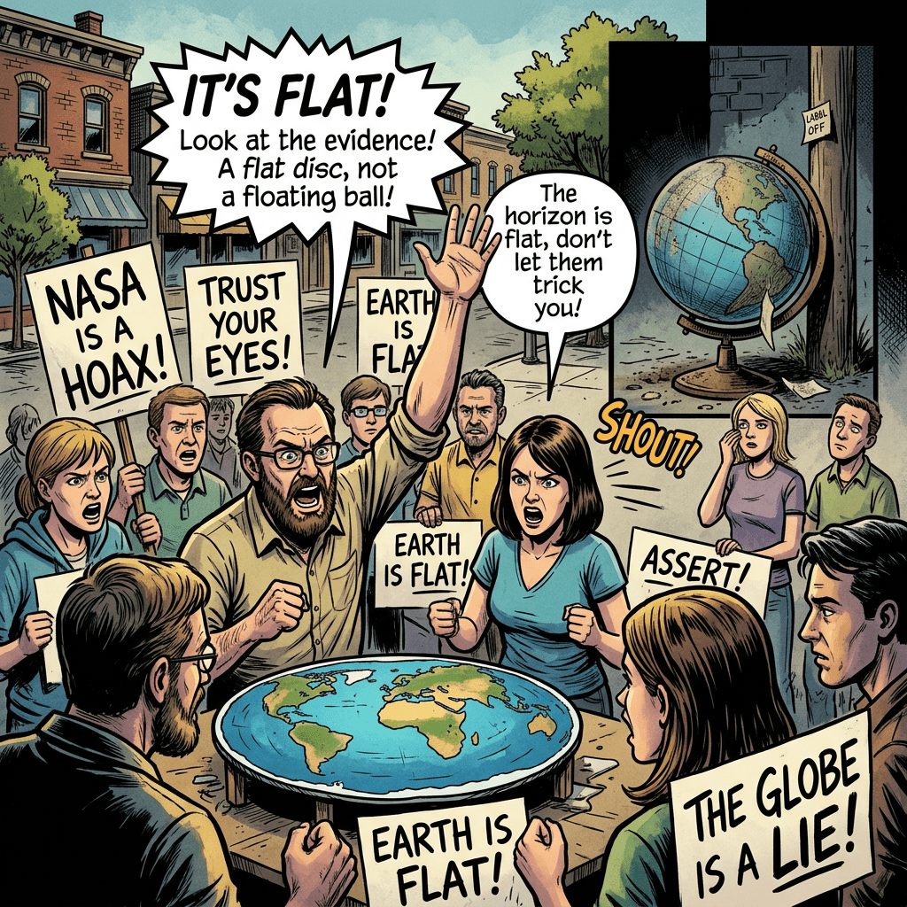 People insist Earth is flat, globe ignored