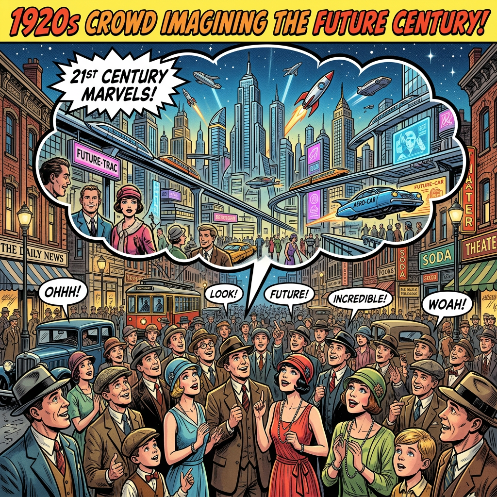 1920s crowd imagining future century