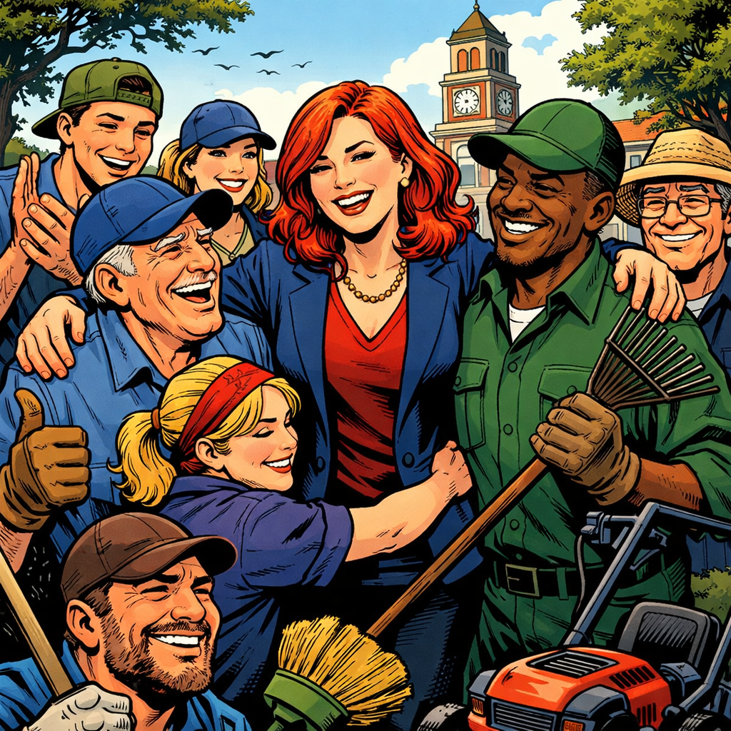 Red-haired chancellor loved by janitors and grounds crew