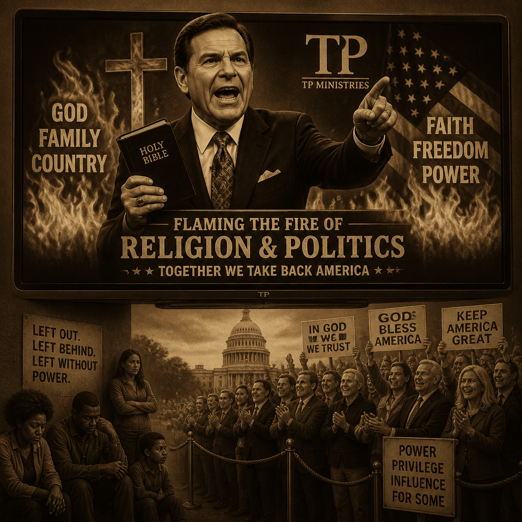Sepia satire of religious political power
