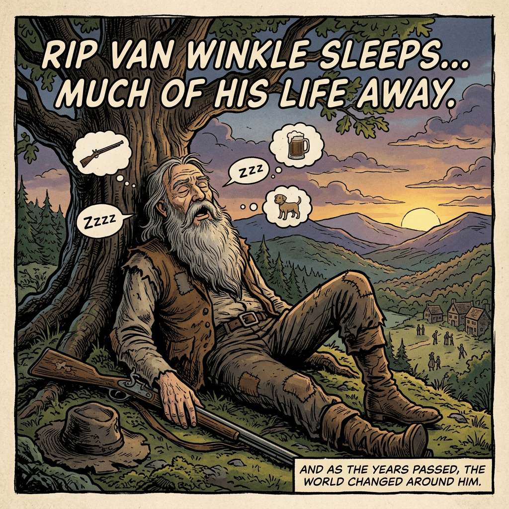 Rip Van Winkle sleeping through life